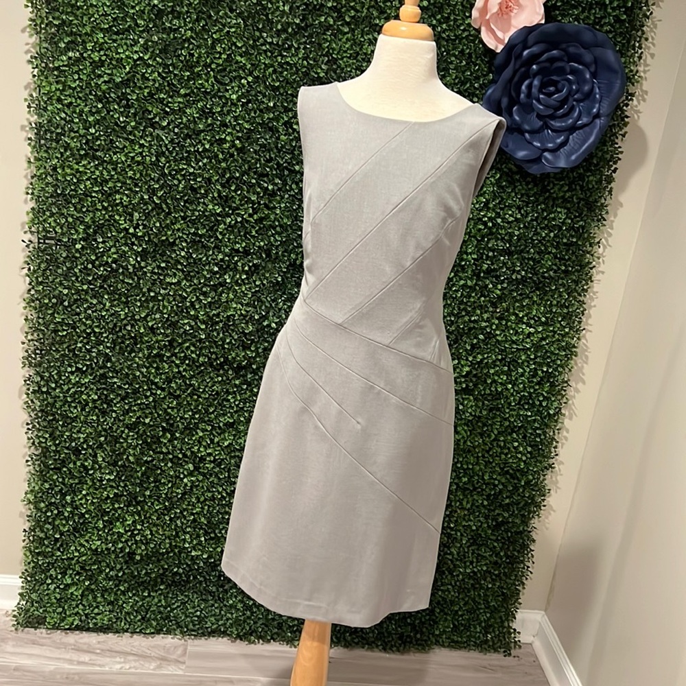 Calvin Klein gray below the knee dress
